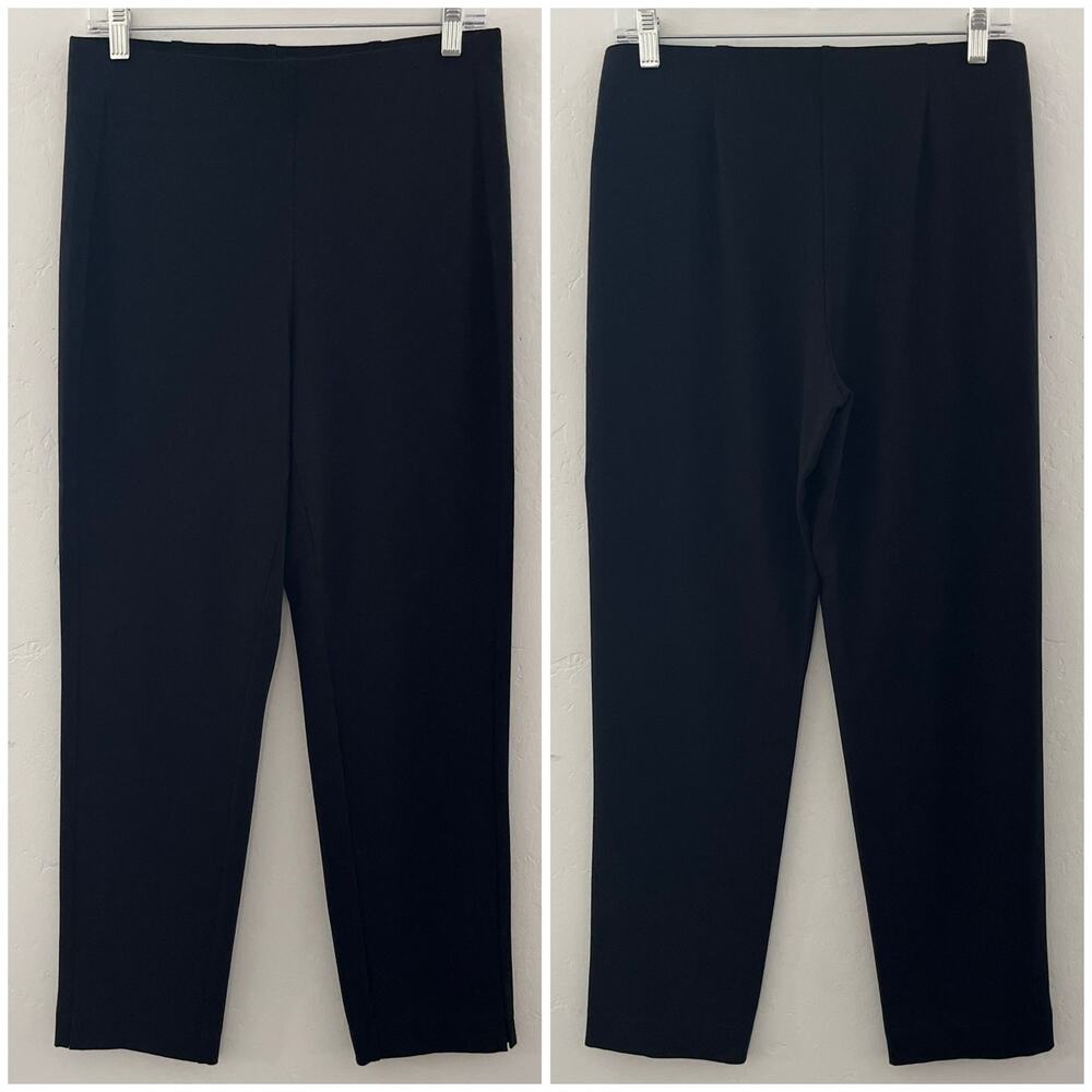 J. Jill Wearever Collection Forward-Seam Slim Ankle Pant Pull-On Black Small